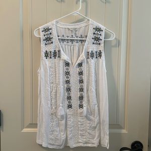 Lucky Brand white sleeveless top